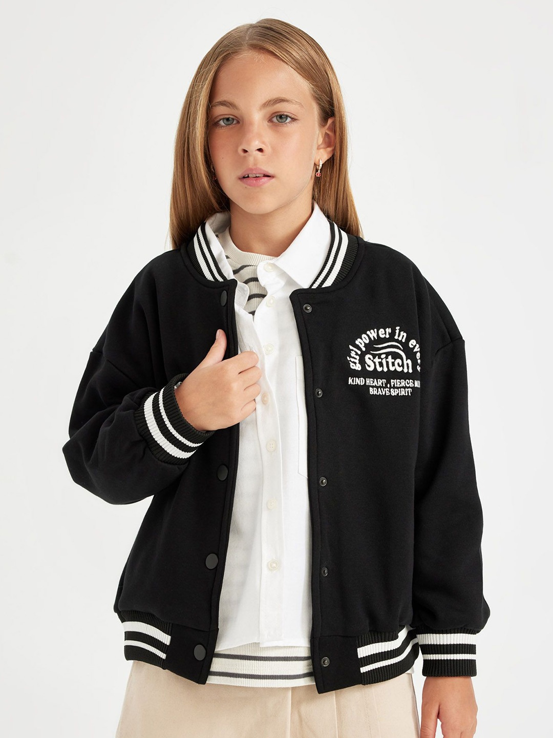 

DeFacto Girls Long Sleeved Jacket, Black