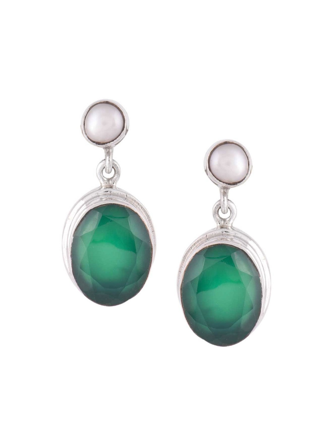 

Indianshelf 92.5 Sterling Silver Contemporary Drop Earrings
