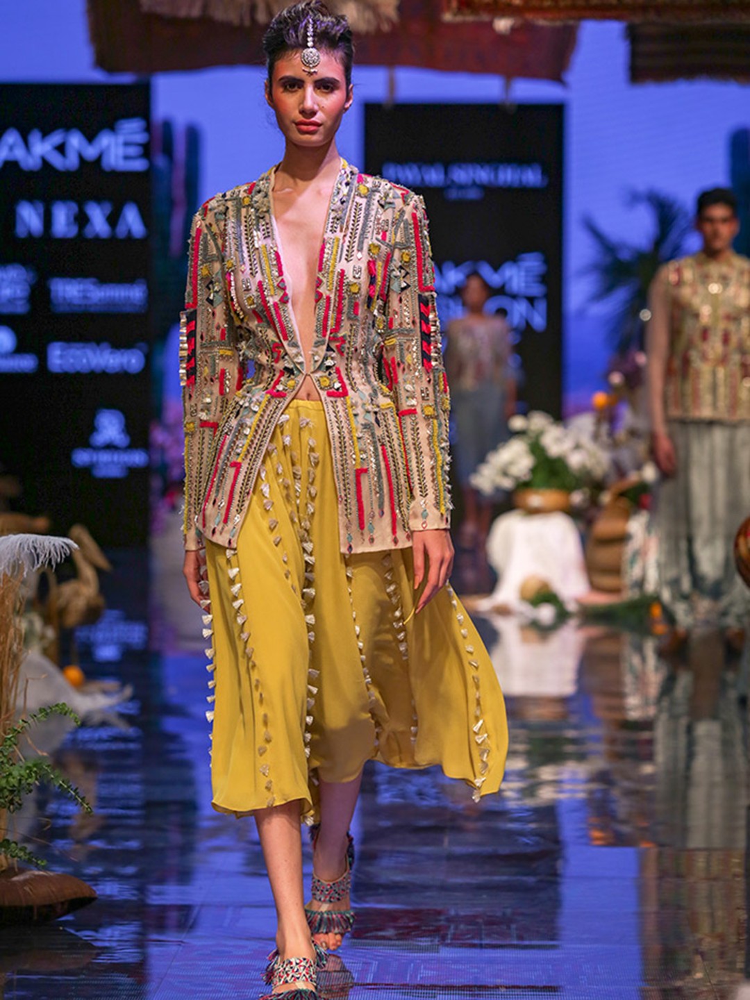 

Payal Singhal Women Polyester Lightweight Jacket, Multi