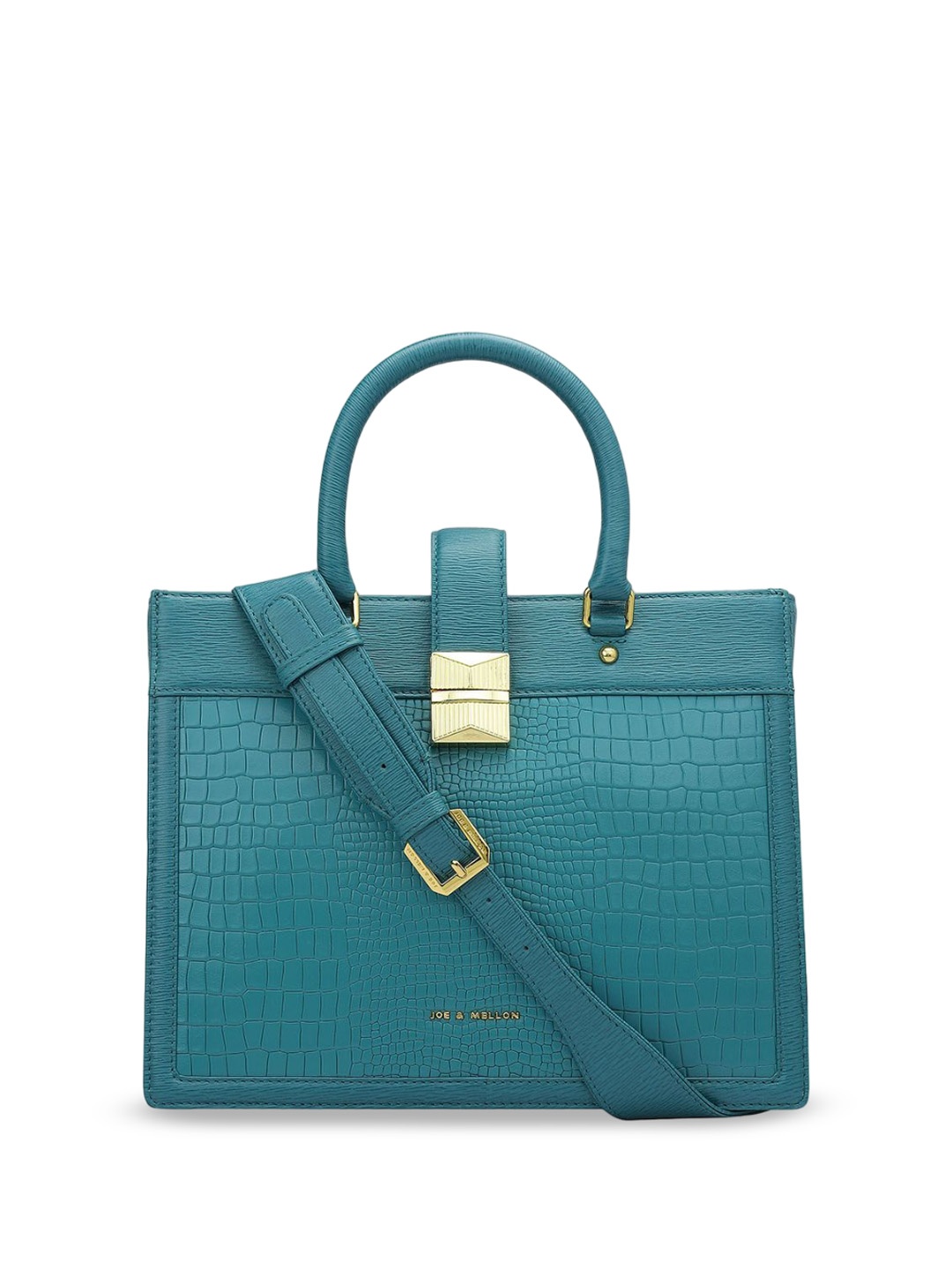 

Joe & Mellon Textured Leather Structured Handheld Bag, Green