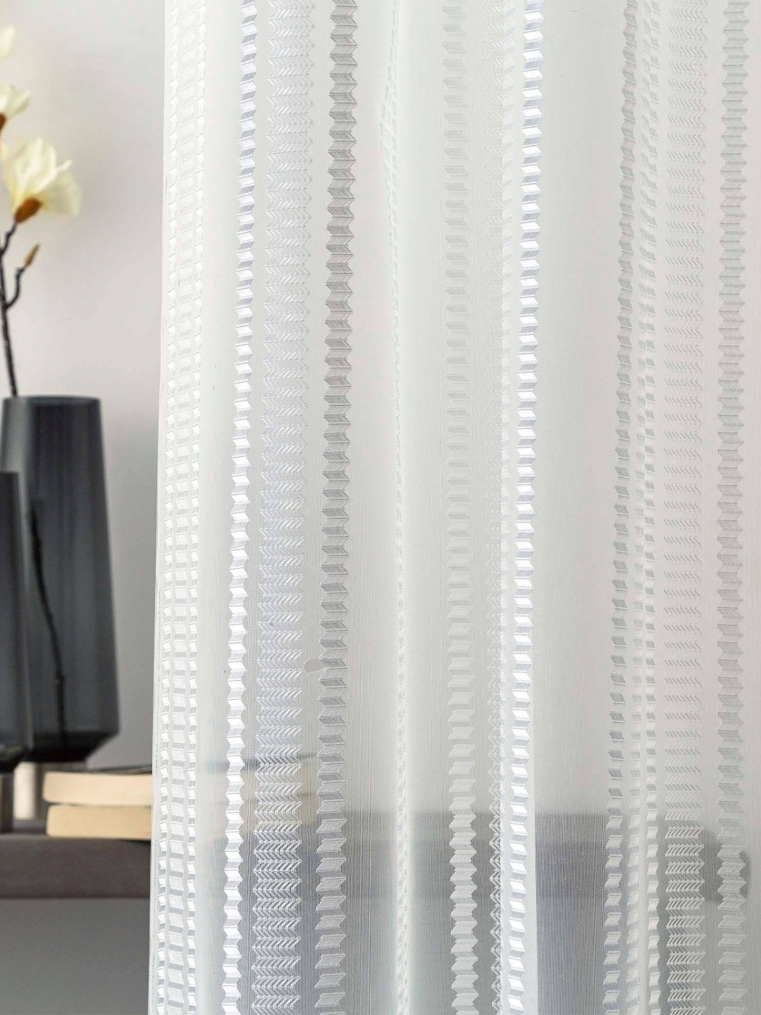 

Home Centre White Set of 2 Sheer Door Curtain