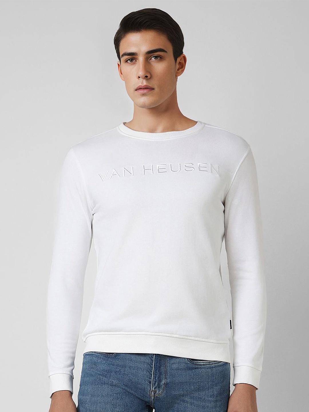 

Van Heusen Sport Men Embroidered Sweatshirt, White