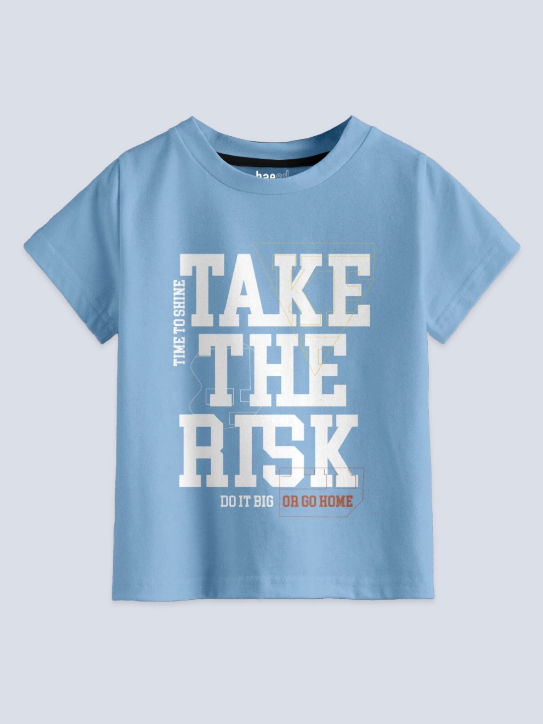 

BAESD Boys Typography Printed Round Neck Cotton T-shirt, Blue