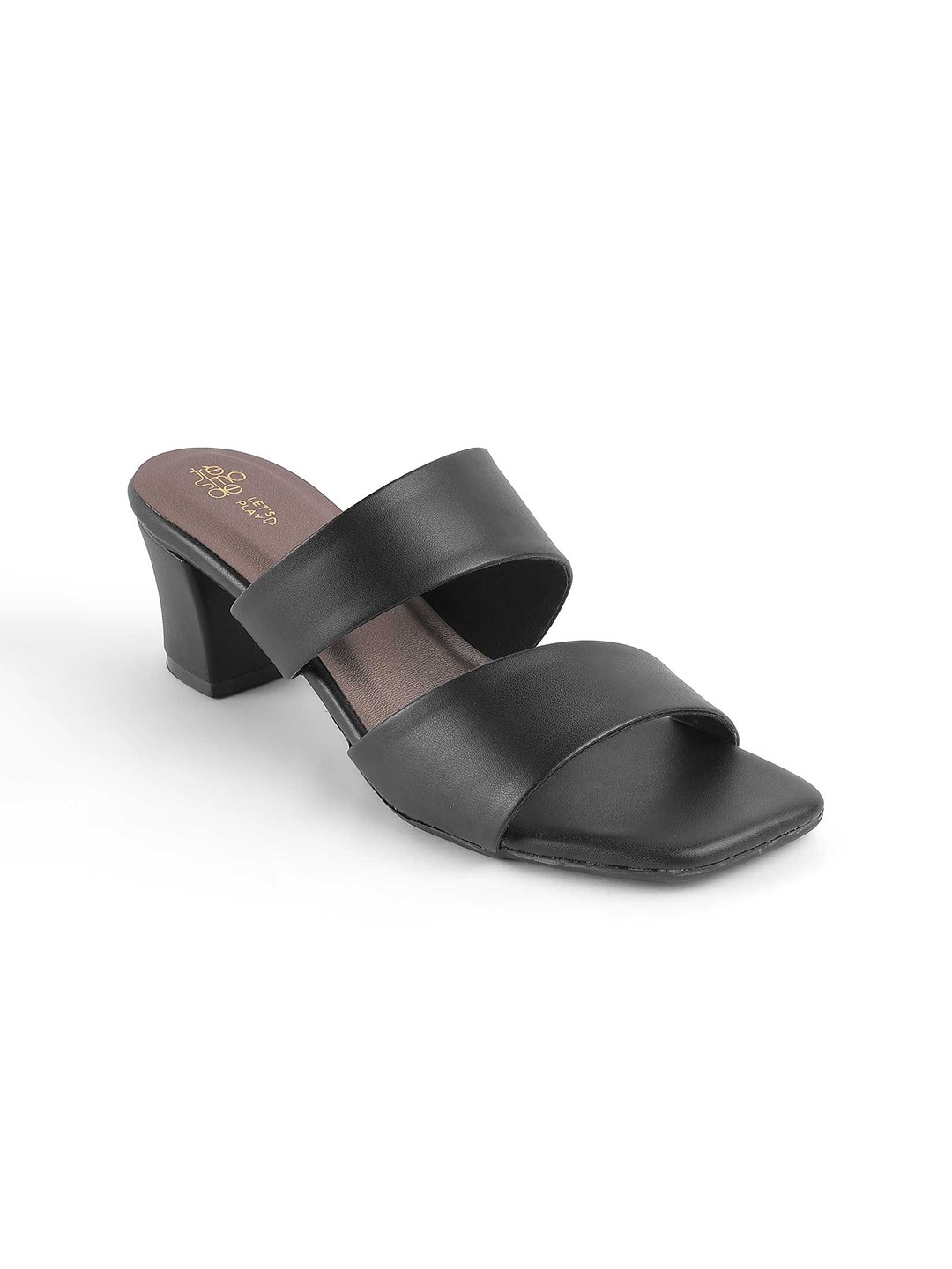 

Tresmode Women's Block Casual Sandals, Black