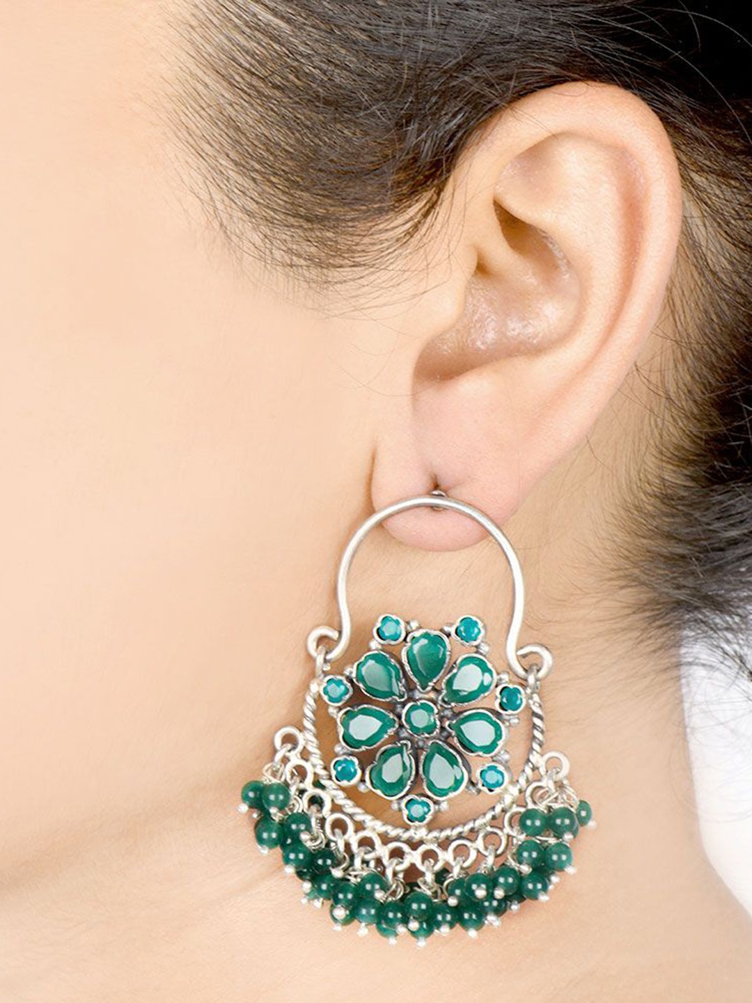 

Indianshelf 92.5 Sterling Silver Contemporary Drop Earrings