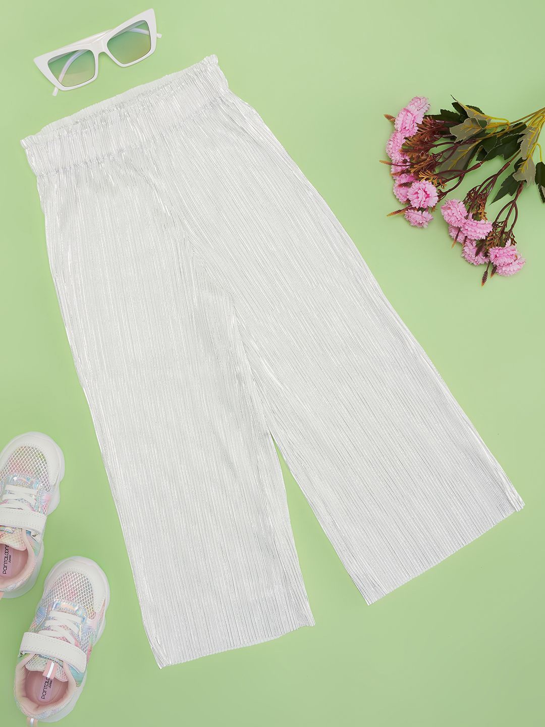 

Pantaloons Junior Girls Regular Trousers, Off white