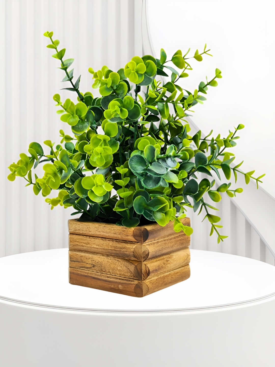 

fancy mart Green 1 Pieces Artificial Plant With Pot