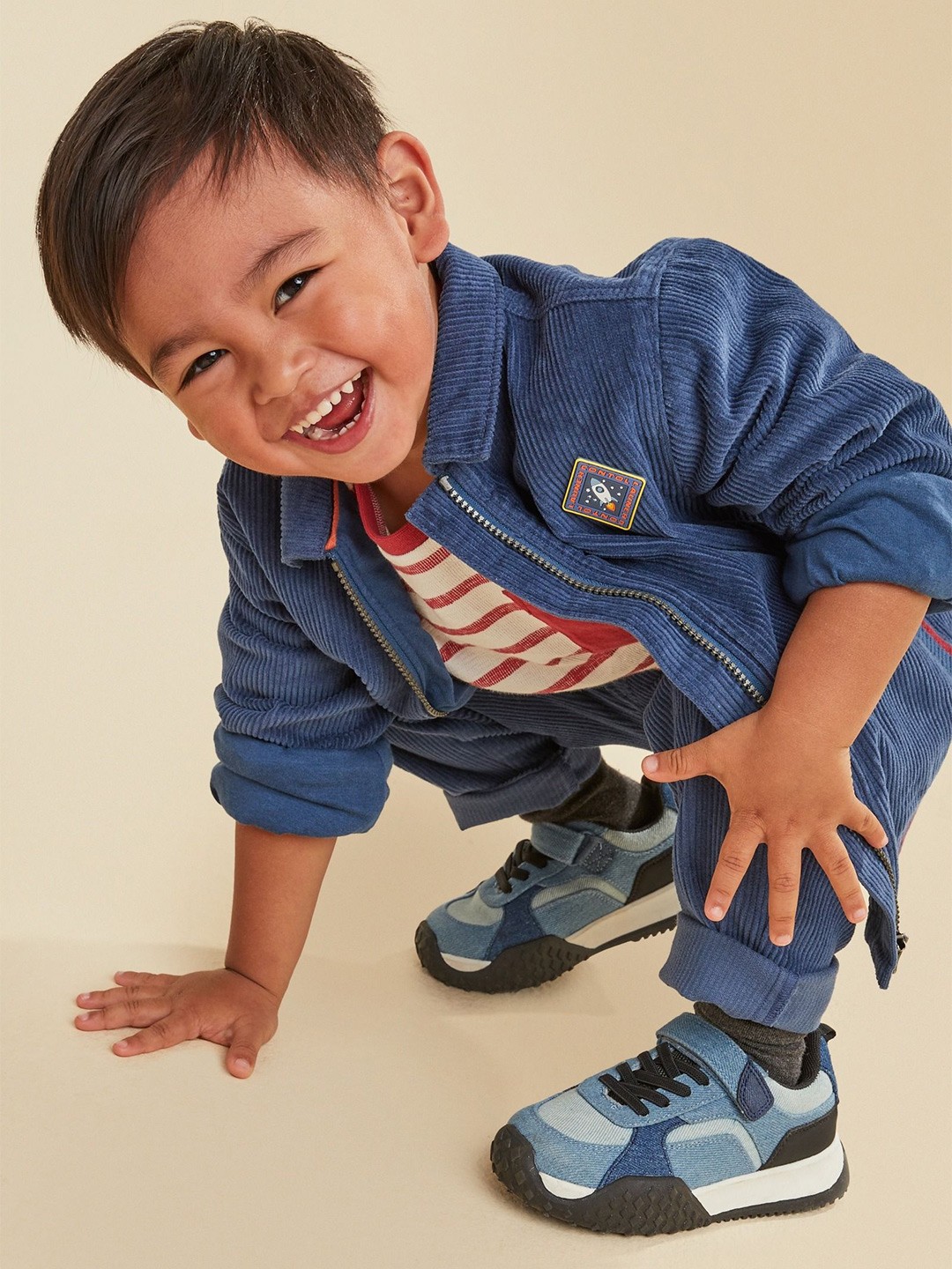 

mothercare Boys Solid Spread Collar Insulator Jacket, Blue
