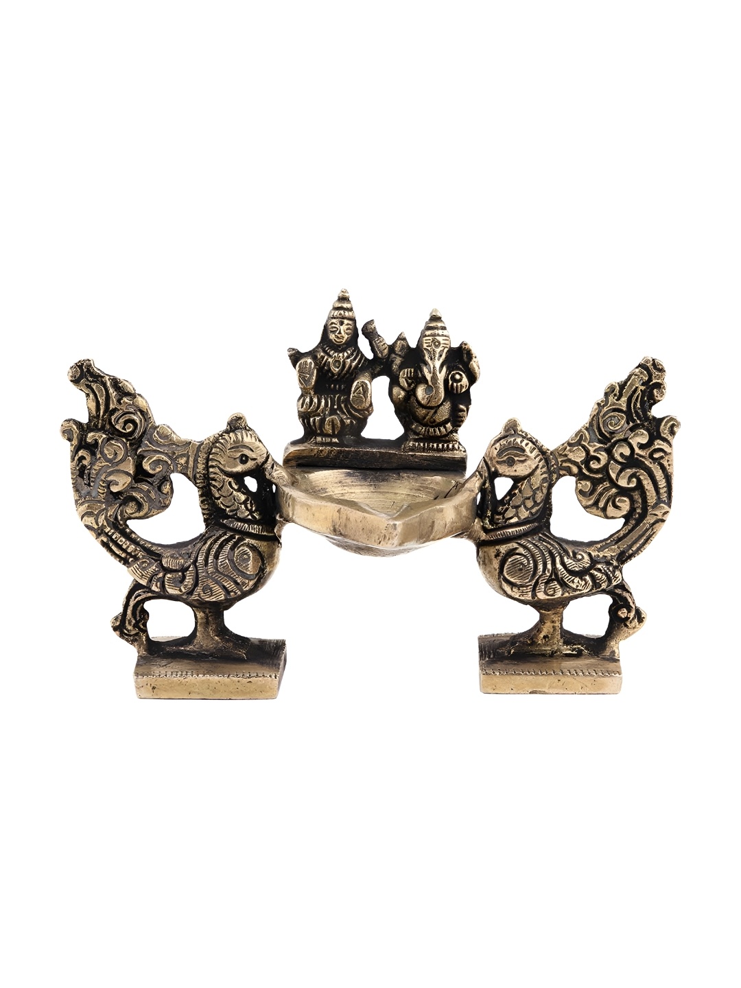 

Indianshelf Gold-Toned Textured Brass Pooja Diya