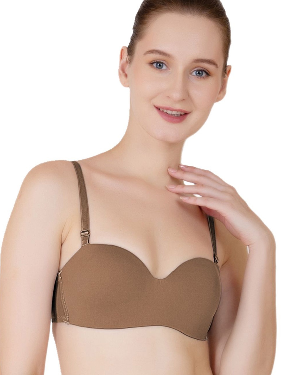 

Luella Medium Coverage Underwired Lightly Padded Push-Up Bra, Brown