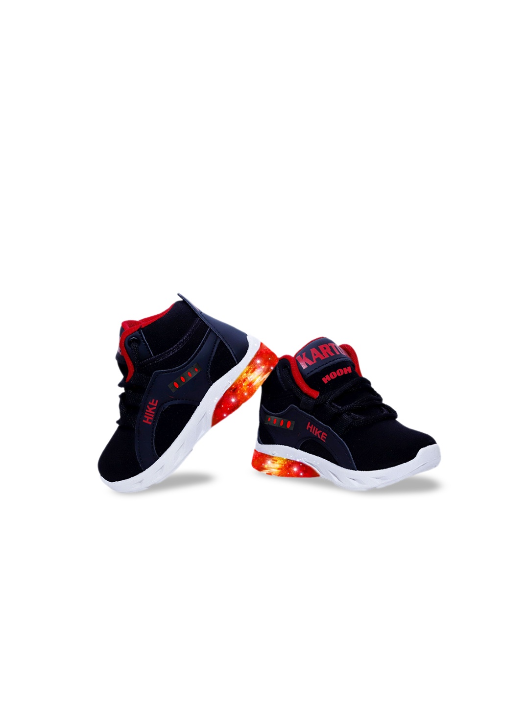 

HOOH Now Comfort in Fashion Kids Printed Lightweight Sneakers, Black