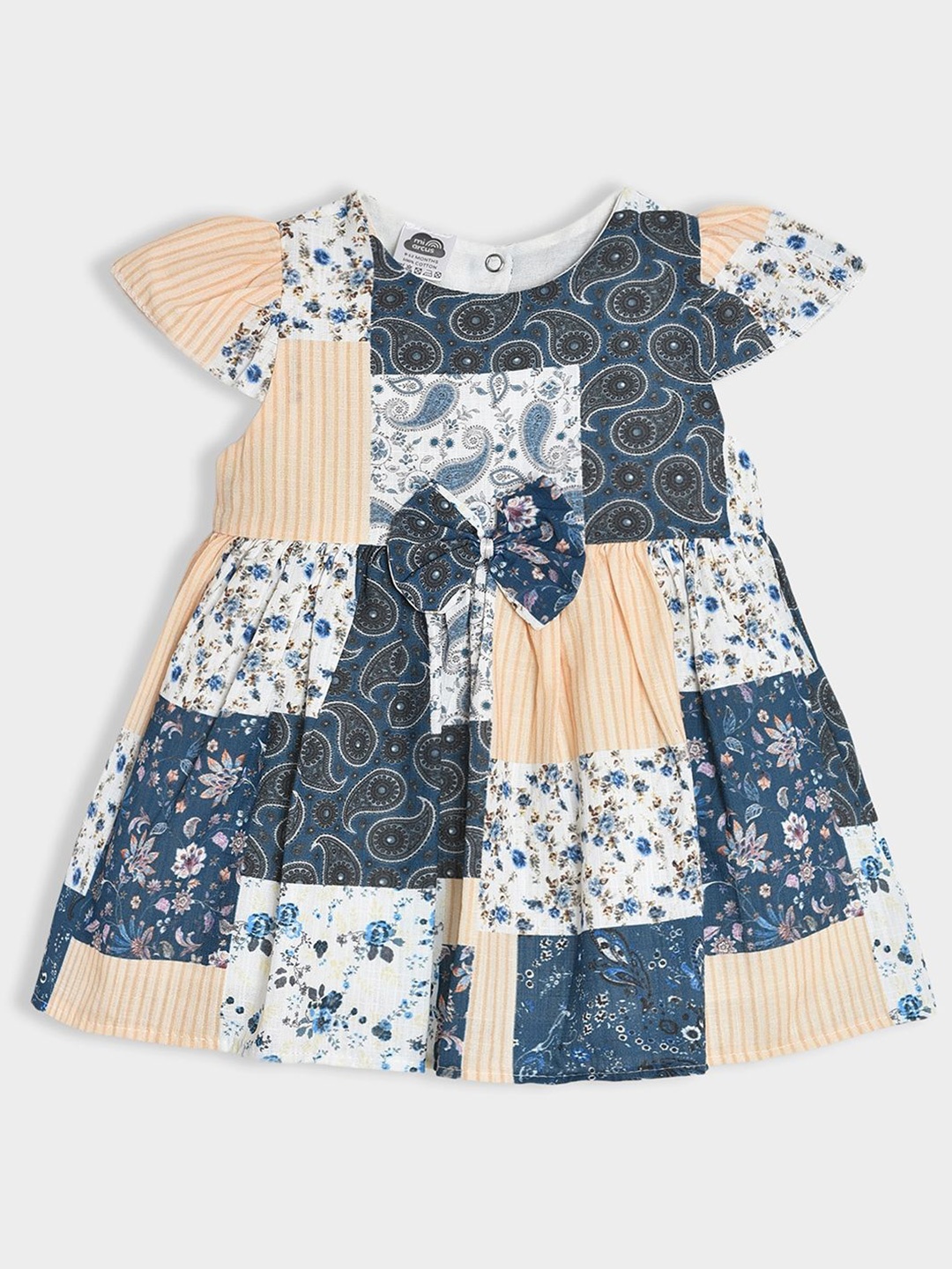 

MiArcus Girls Floral Printed Fit and Flare Dress, White