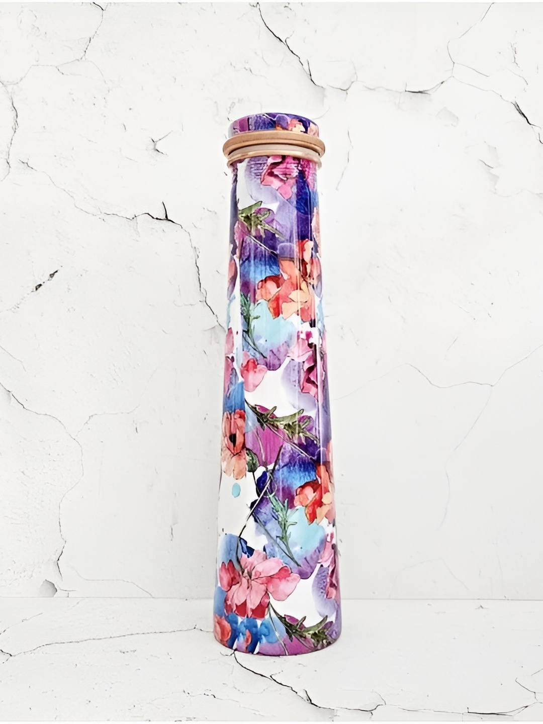 

BLANK SLATE HOME Razzle Dazzle Purple & Blue Printed Copper Water Bottle 750ml