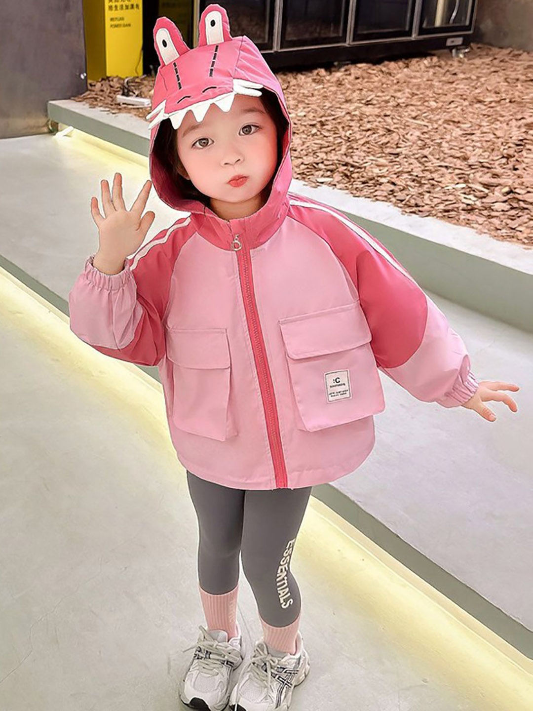 

StyleCast x Revolte Girls Longline Outdoor Open Front Jacket, Pink