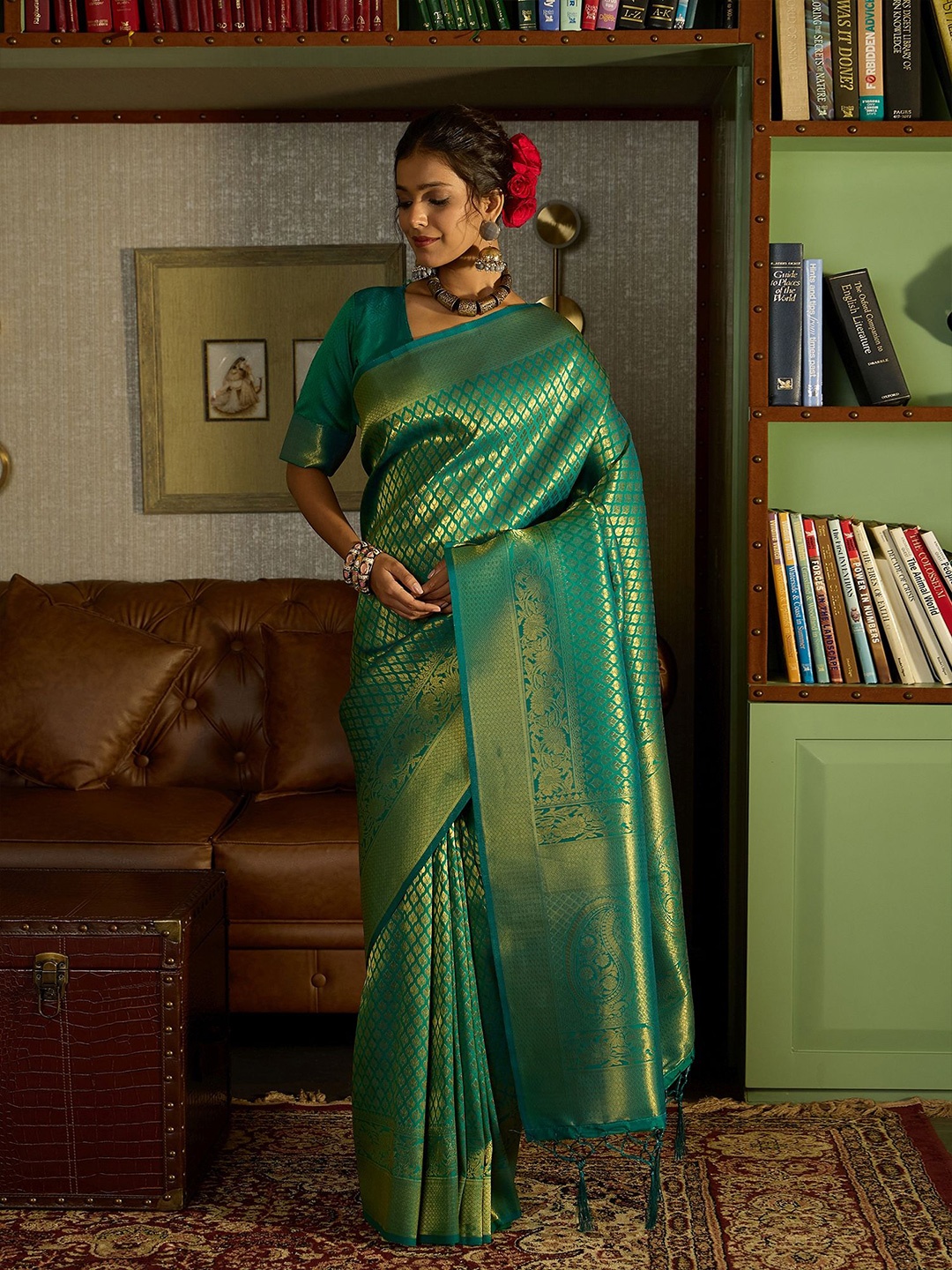 

Dori Woven Design Zari Banarasi Saree, Green
