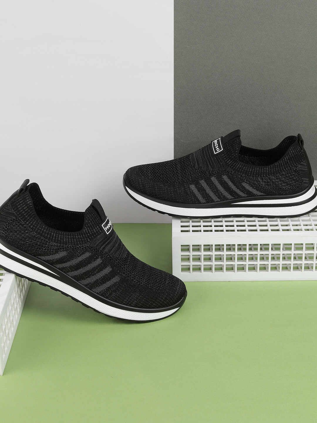 

Mochi Woven Design Slip-On Sneakers, Black