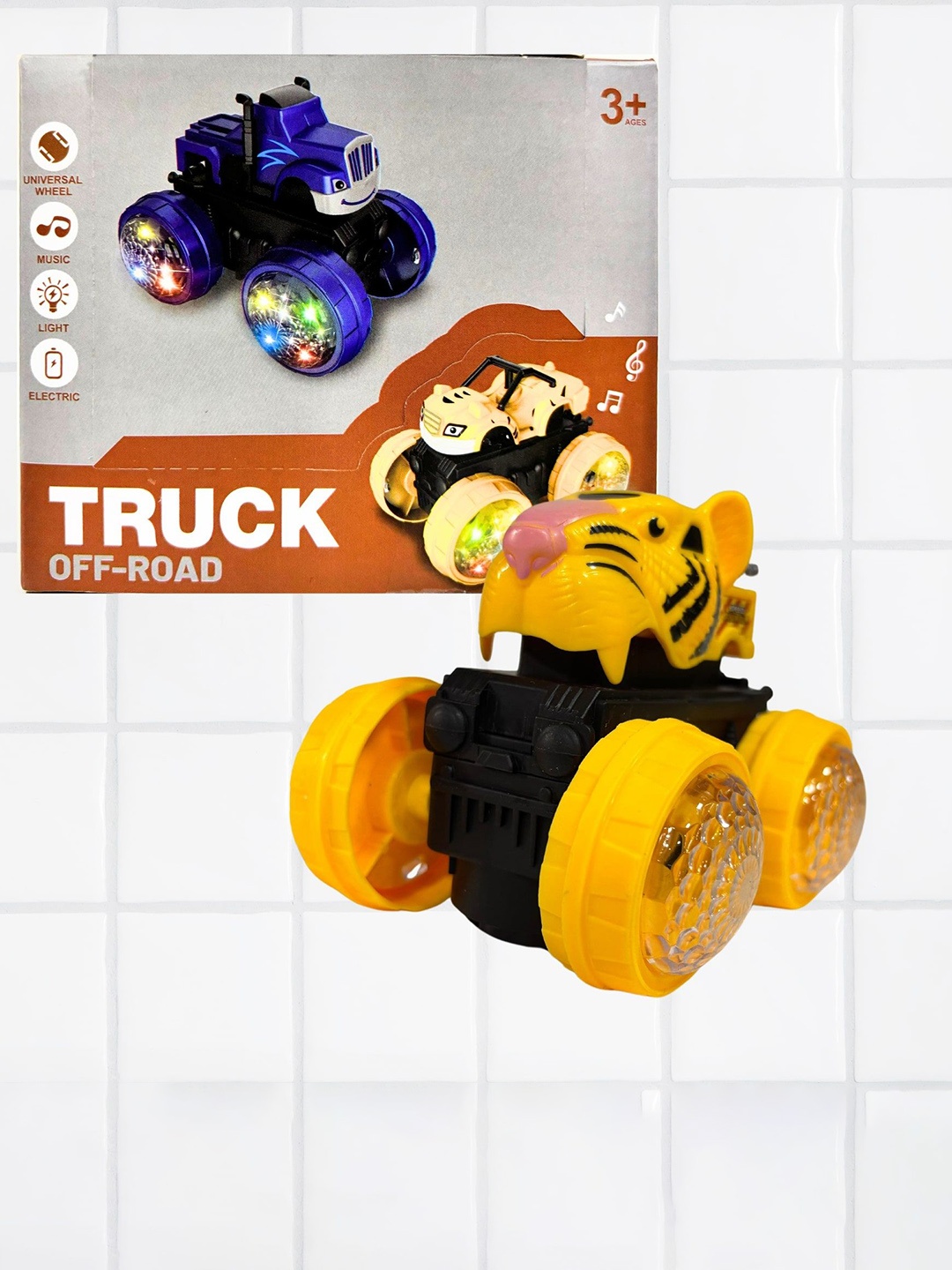 

PLANET of Toys Kids Dinosaur Off-Road Truck With Lights & Music, Yellow