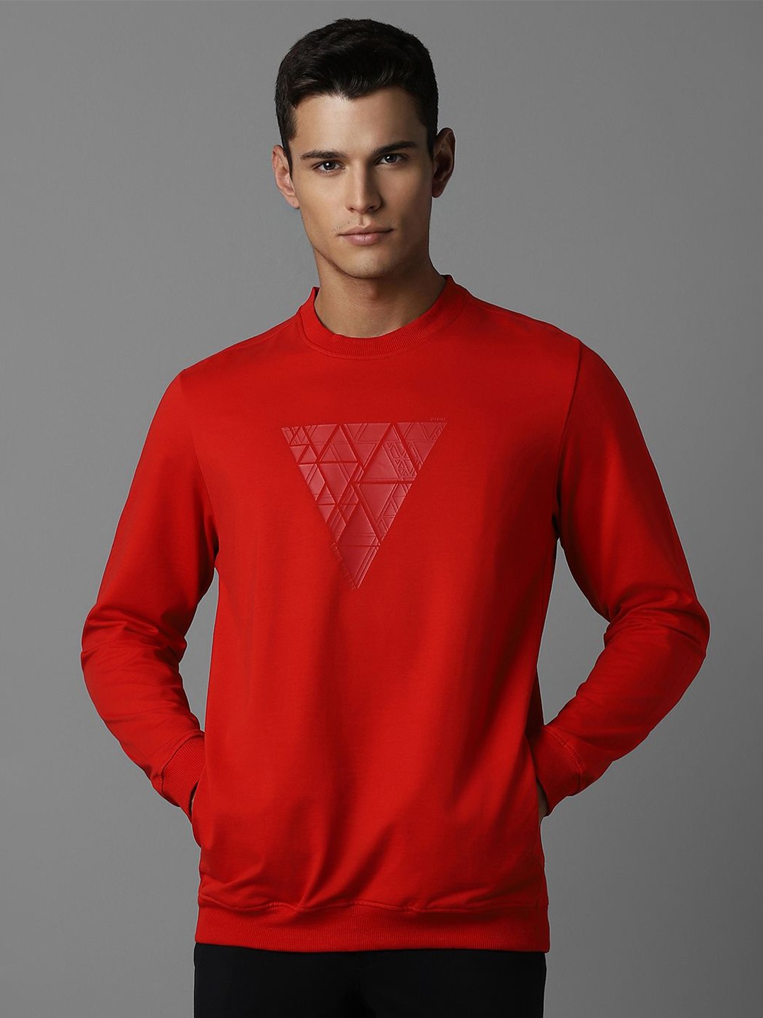 

Louis Philippe Sport Men Printed Sweatshirt, Red