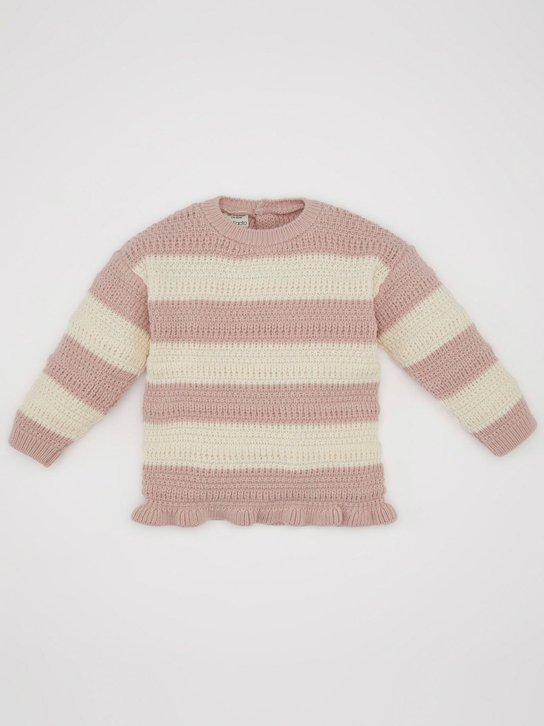 

DeFacto Girls Striped Pullover, Pink