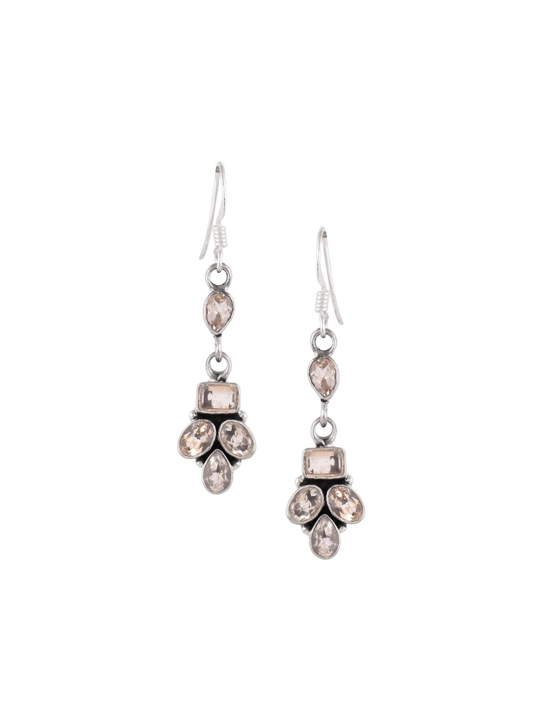 

Indianshelf 92.5 Sterling Silver Contemporary Drop Earrings
