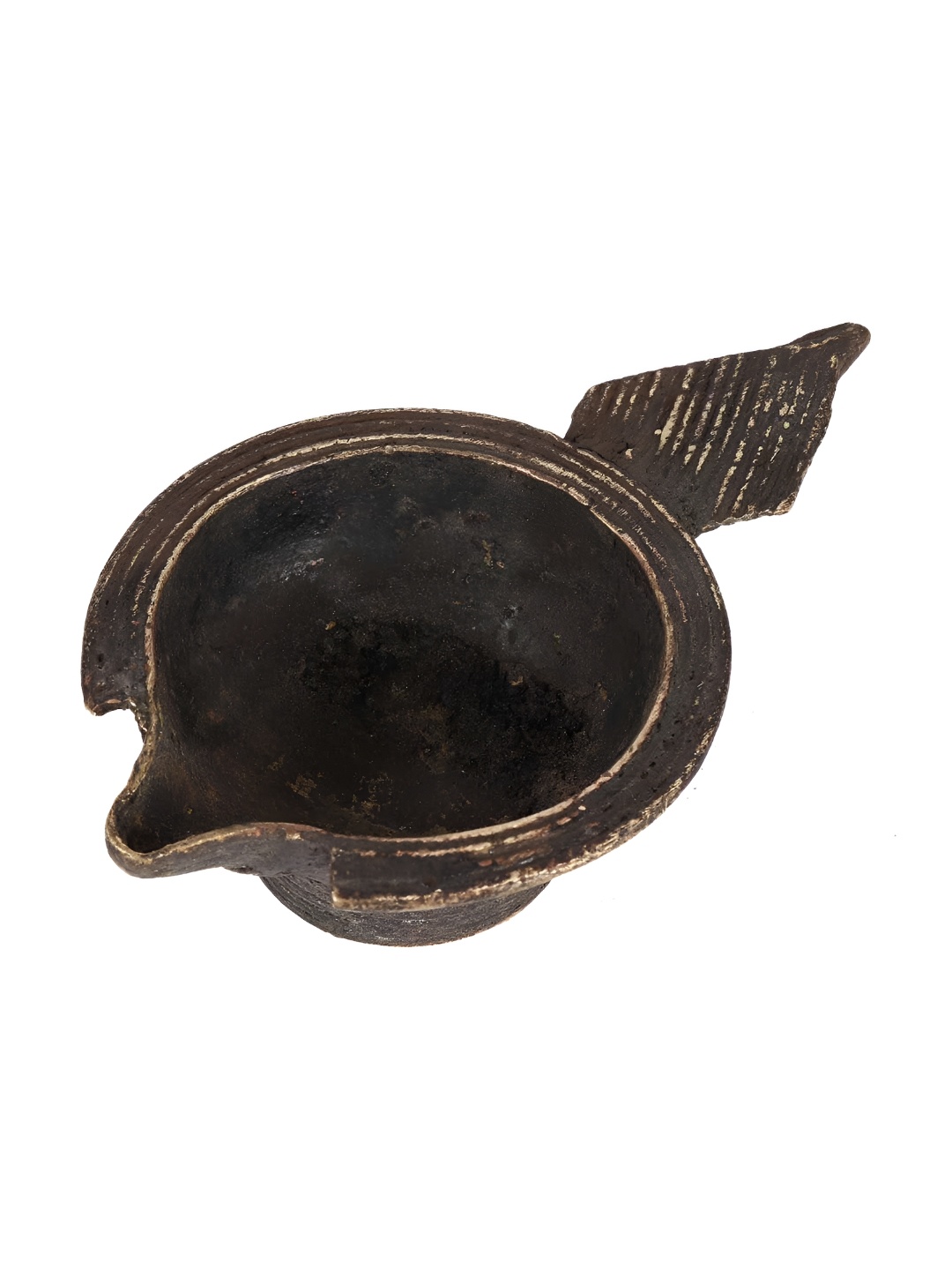 

Indianshelf Bronze & Black Textured Antique Brass Diwali Diya