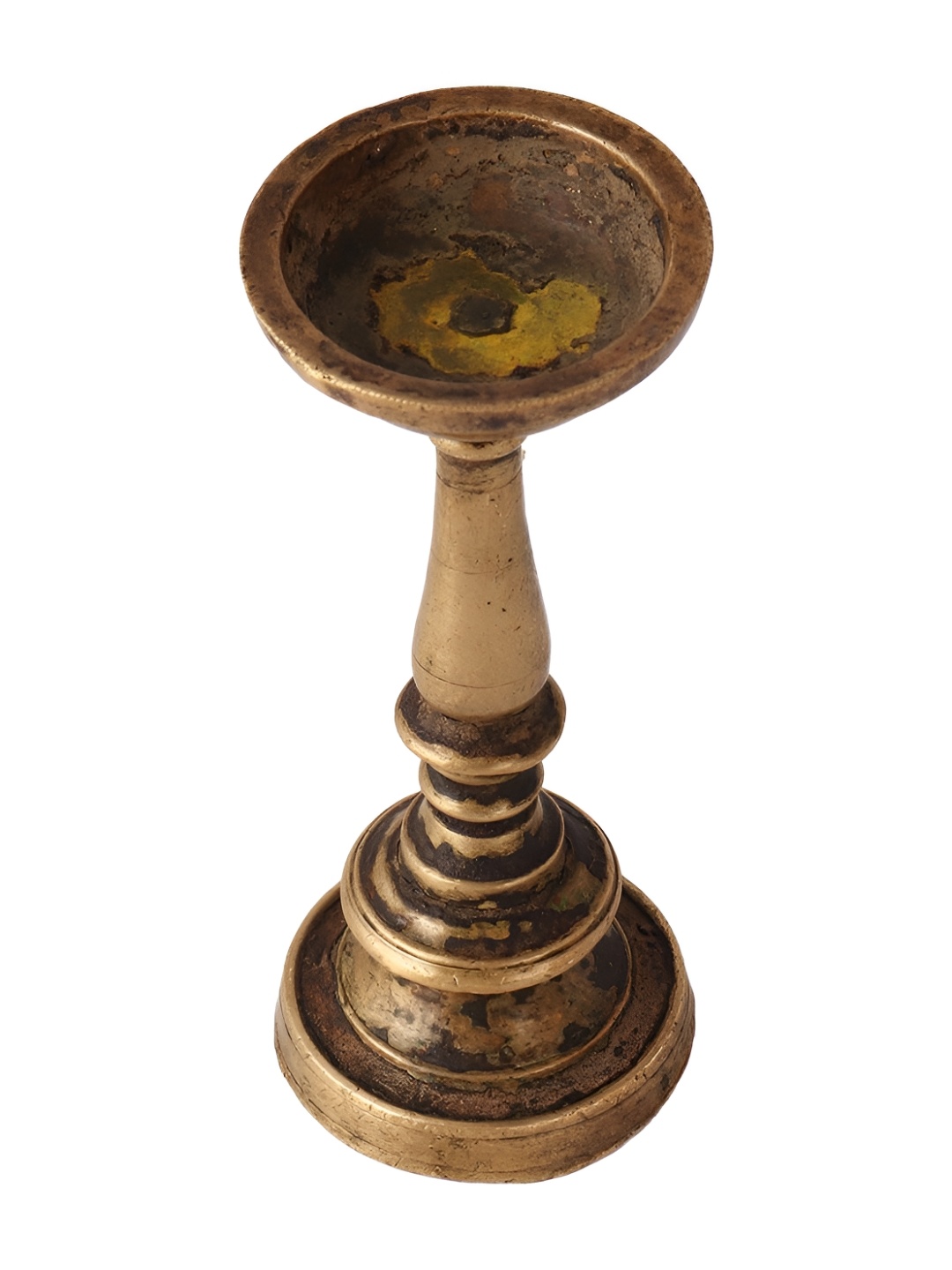 

Indianshelf Gold Toned Textured Brass Pooja Diya, Bronze