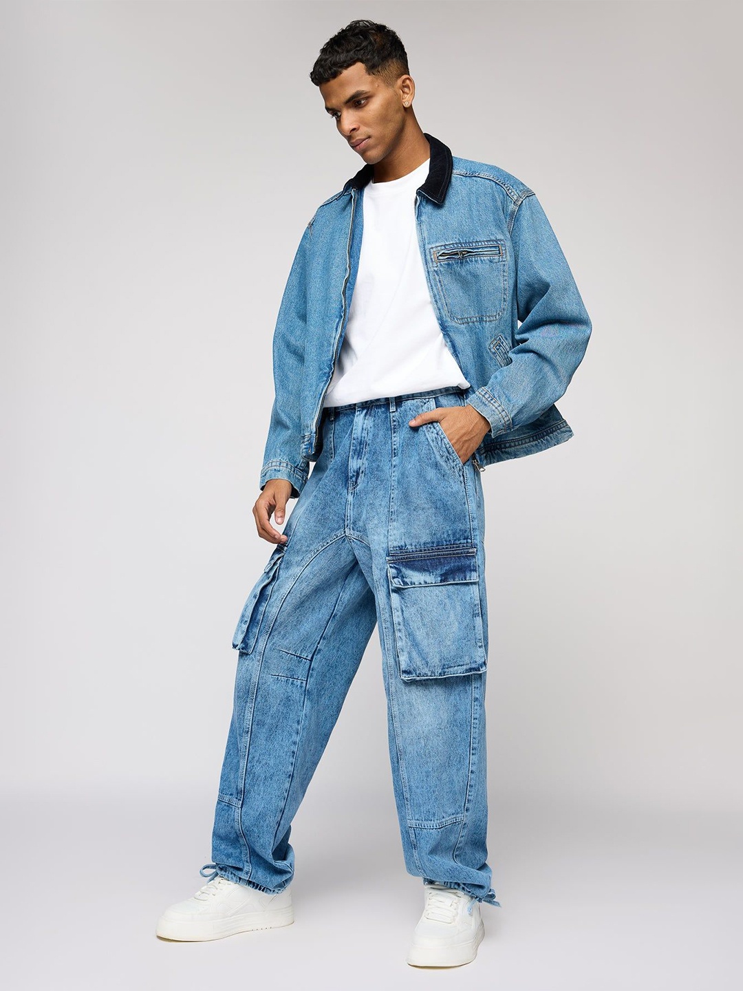

FREAKINS Men Relaxed Fit High-Rise Heavy Fade Jeans, Blue