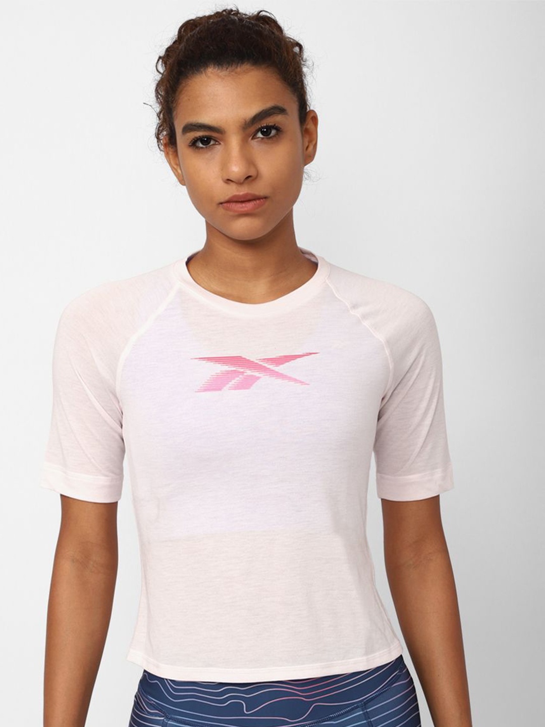 

Reebok Women One Series Running Gradient Tee, Pink