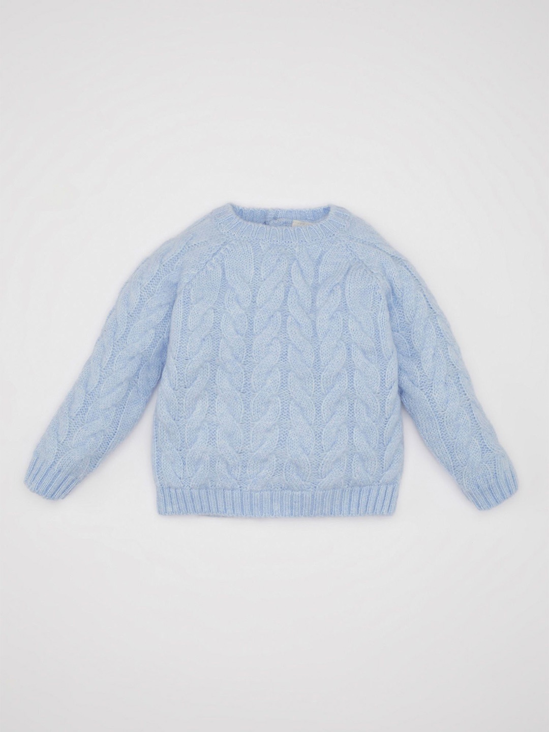 

DeFacto Girls Cable Knit Pullover, Blue