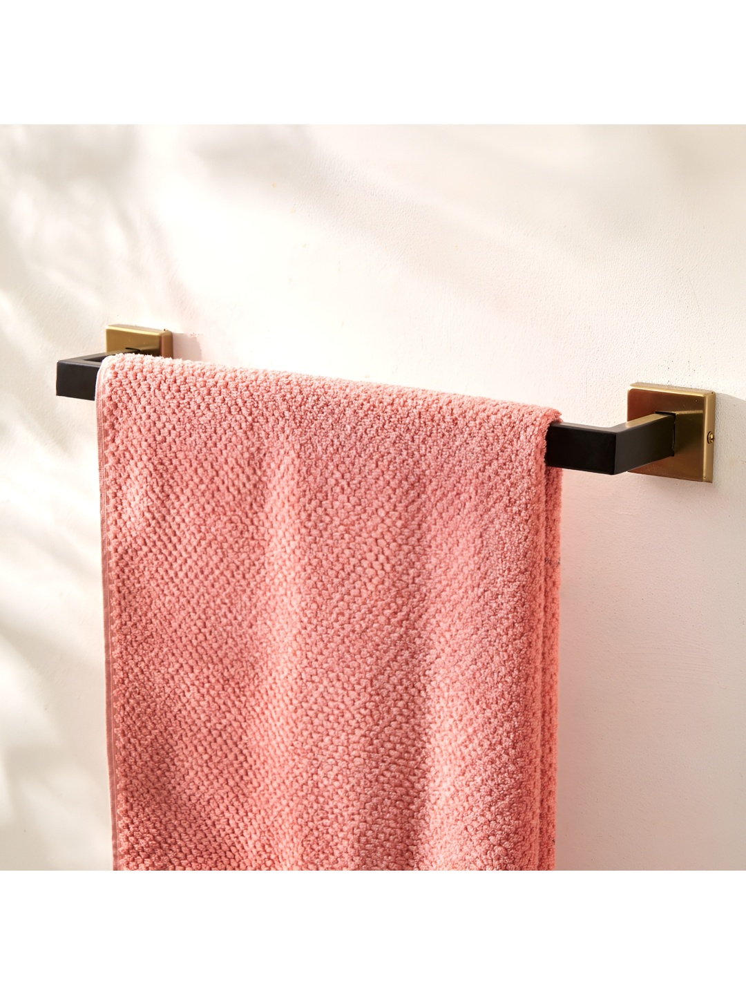 

Home Centre Black & Gold Toned Metal Towel Holder