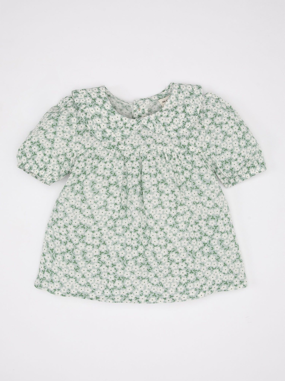 

DeFacto Girls Floral Opaque Printed Casual Shirt, Green