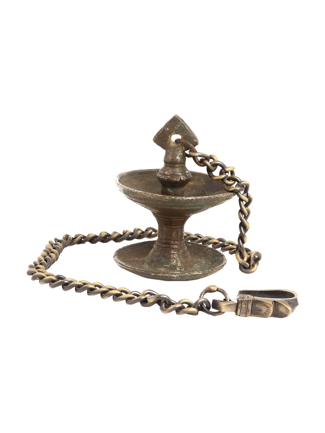 

Indianshelf Bronze Toned Vintage Hanging Deep Diya