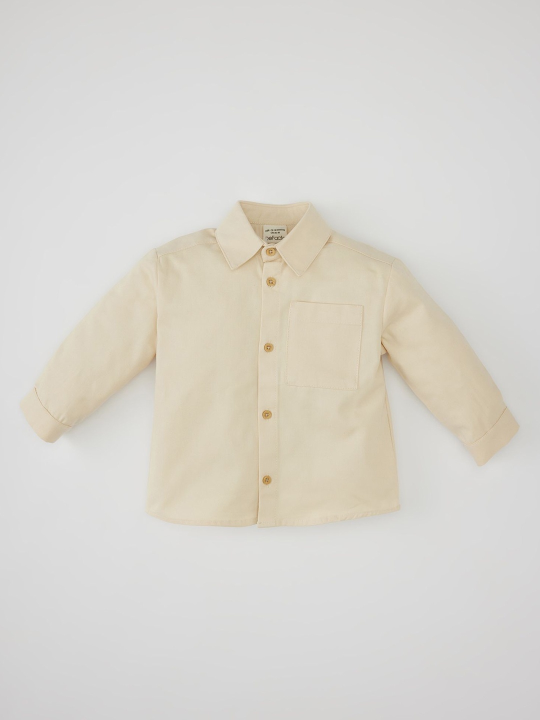 

DeFacto Boys Spread Collar Solid Cotton Casual Shirt, Na