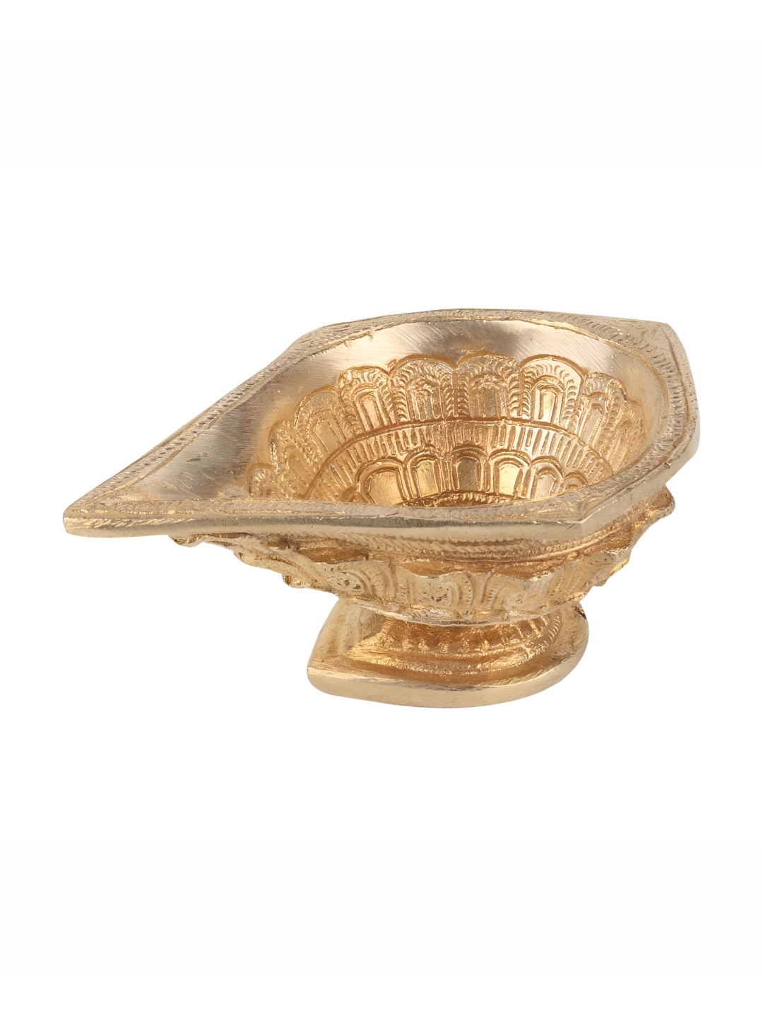 

Indianshelf Gold-Toned Brass Textured Pooja Diya