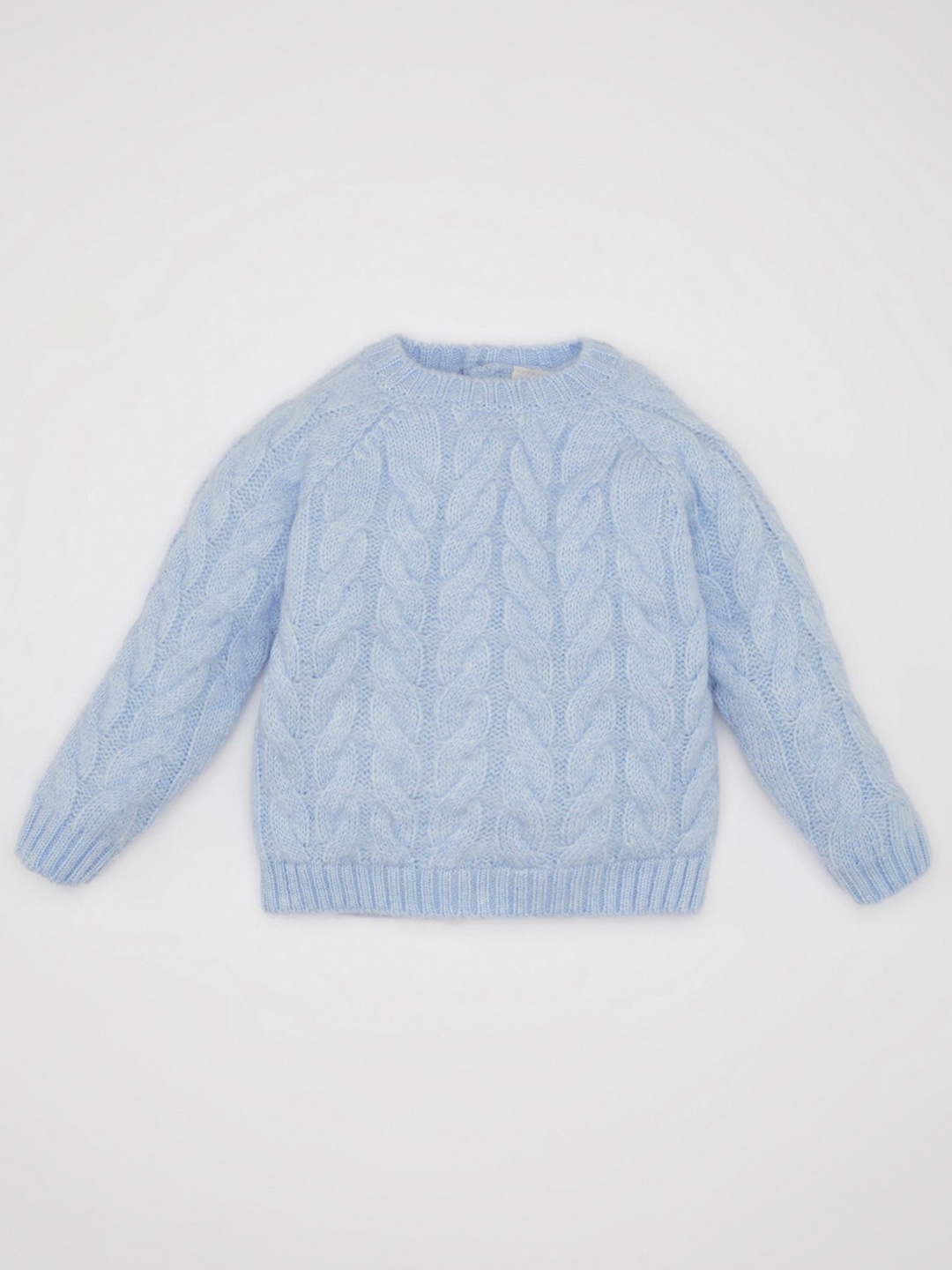 

DeFacto Girls Cable Knit Pullover, Blue