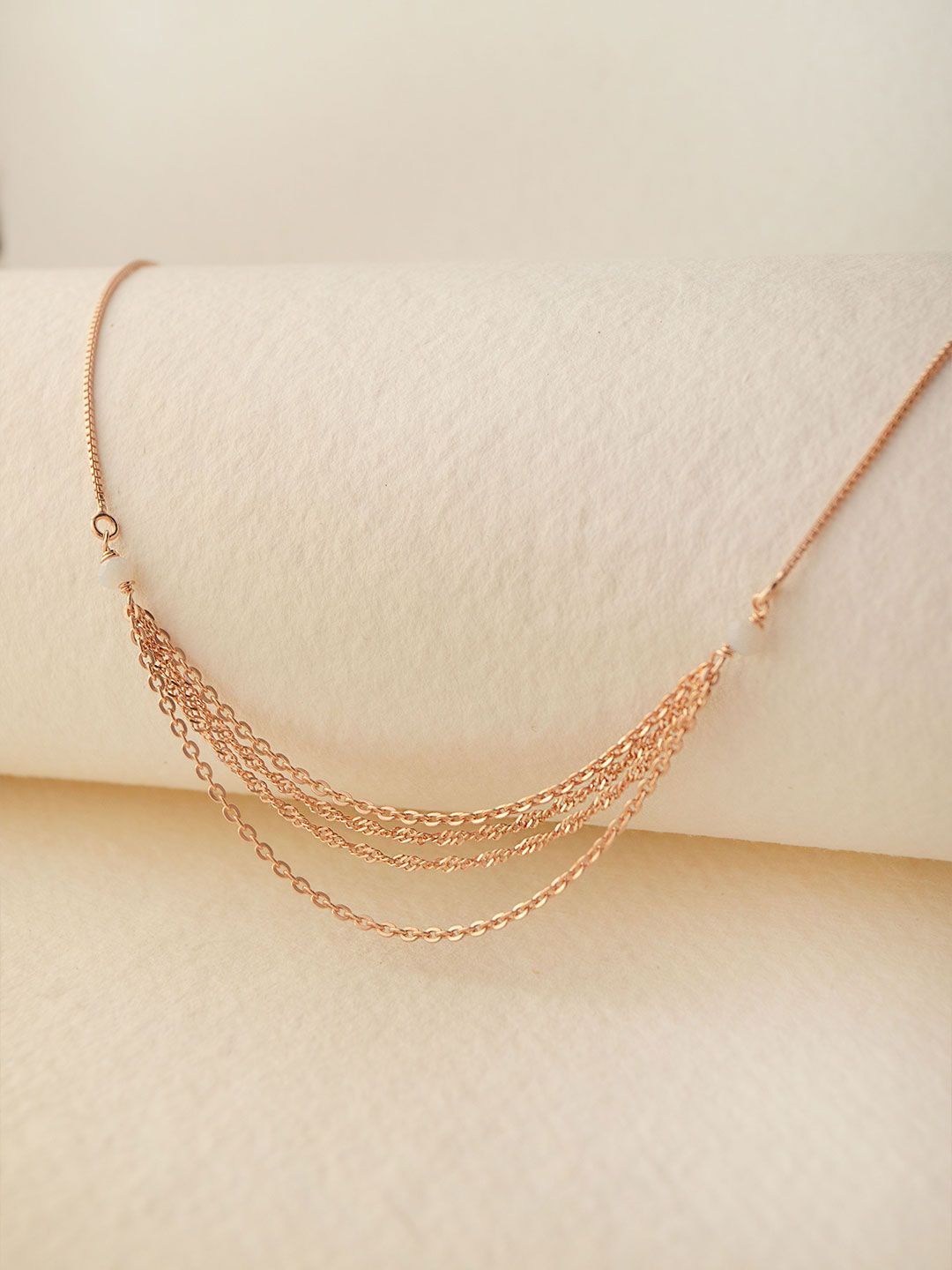 

MANNASH Rose Gold-Plated Sterling Silver Anklet