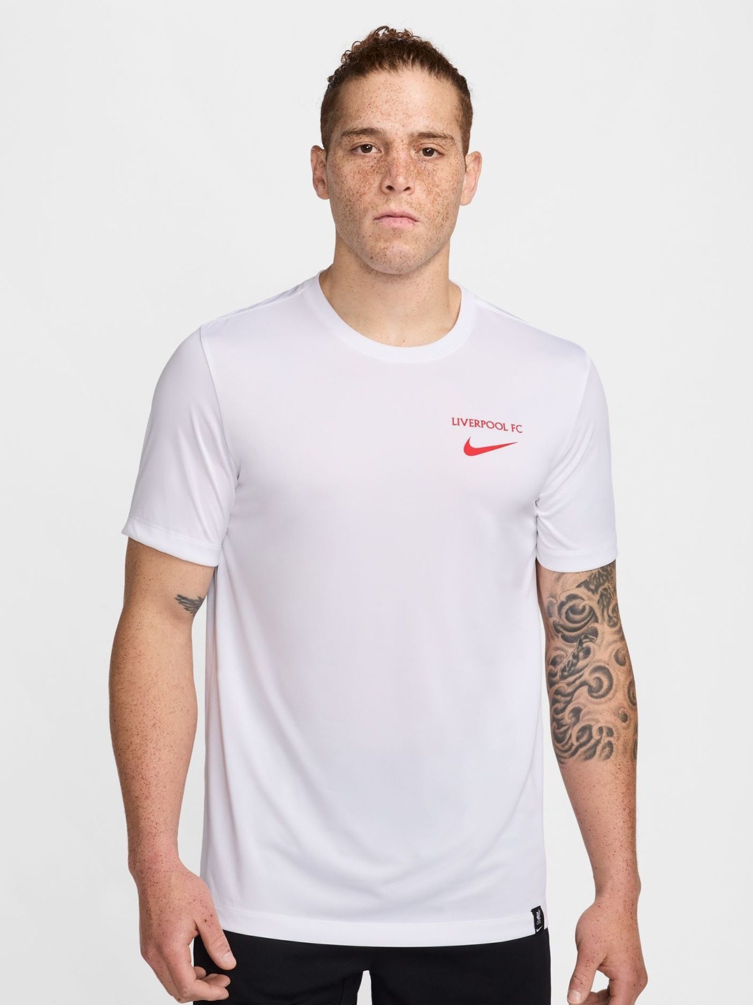 

Nike Liverpool F.C Men Brand Logo Printed T-Shirt, White