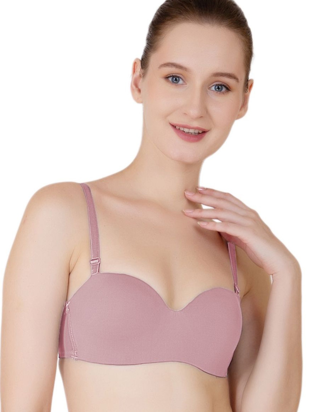 

Luella Medium Coverage Non-Wired Lightly Padded Balconette Bra, Pink