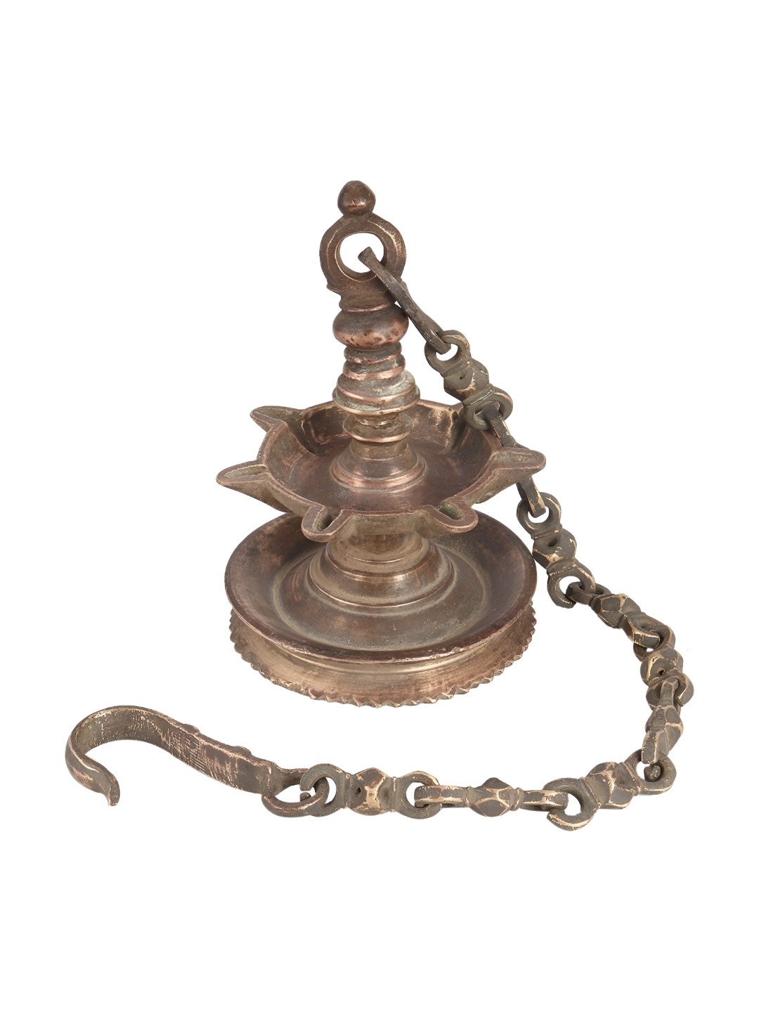 

Indianshelf Gold Toned Brass Hanging Diwali Diya Diya