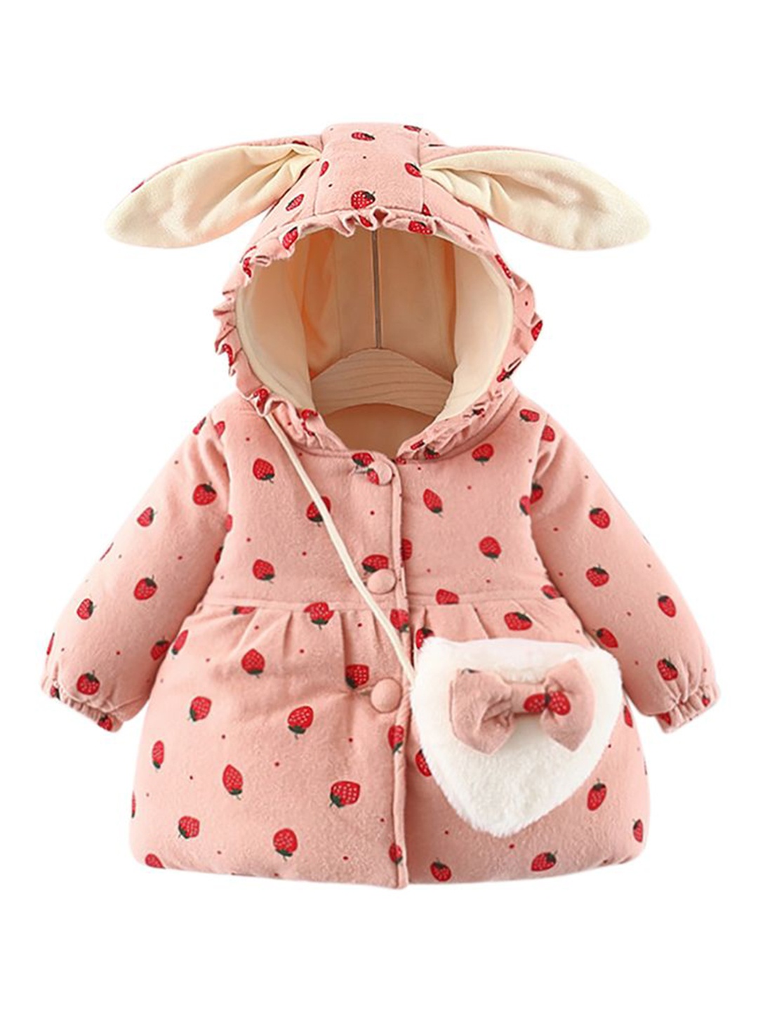 

StyleCast x Revolte Infant Girls Printed Hooded Overcoats, Pink