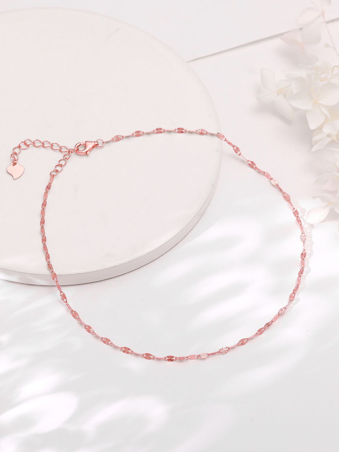 

GIVA 925 Sterling Silver Rose Gold-Plated Anklet