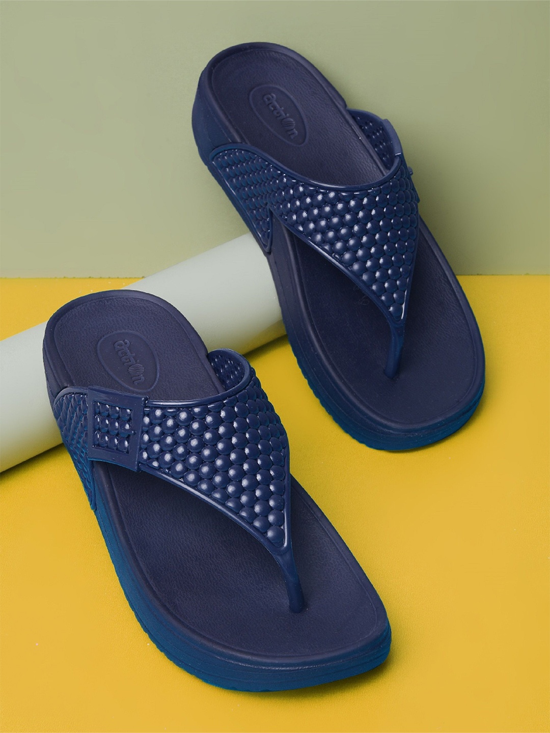 

Action Women Rubber Thong Flip-Flops, Navy blue