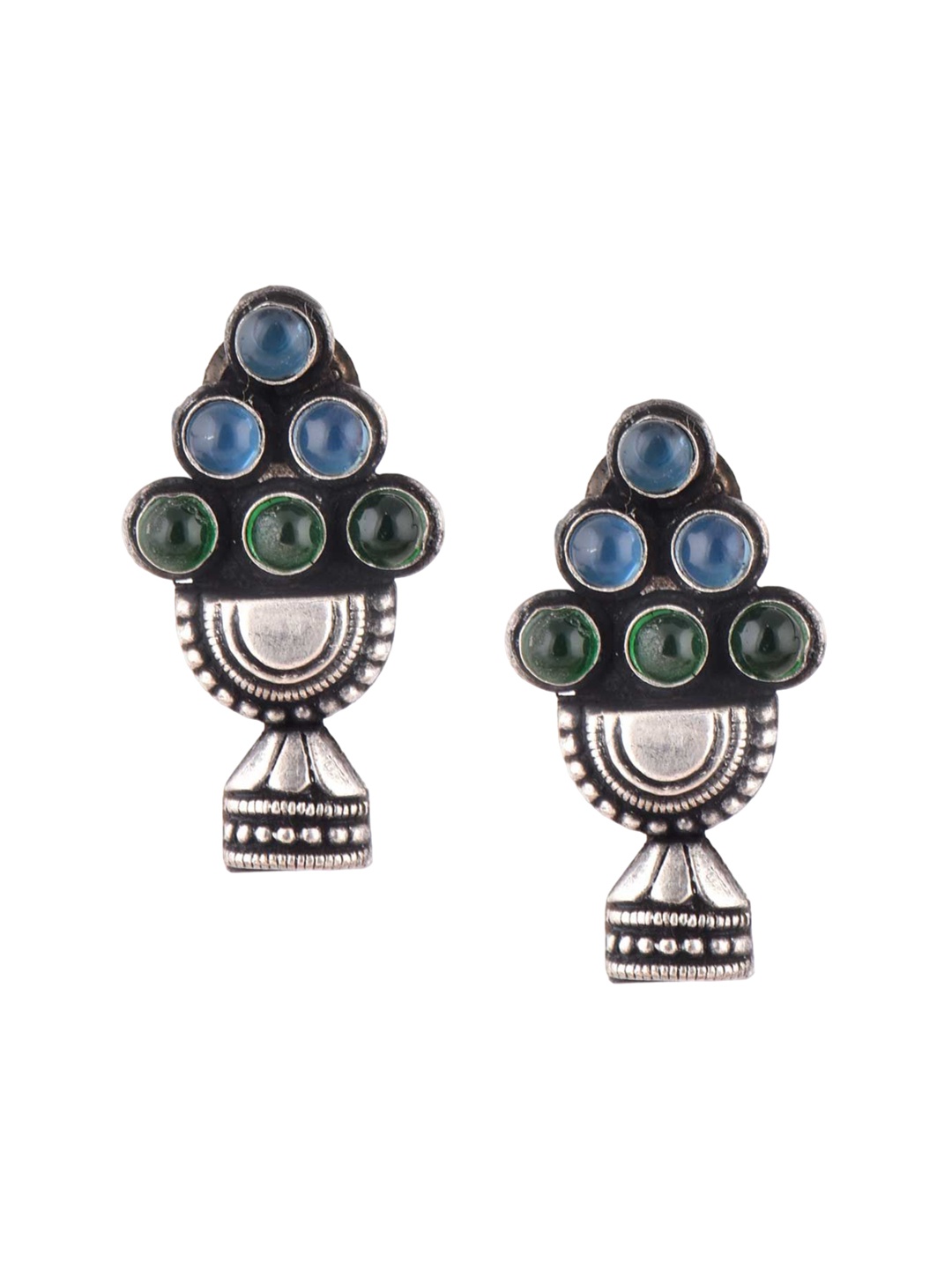 

Indianshelf 92.5 Sterling Silver Contemporary Jhumkas