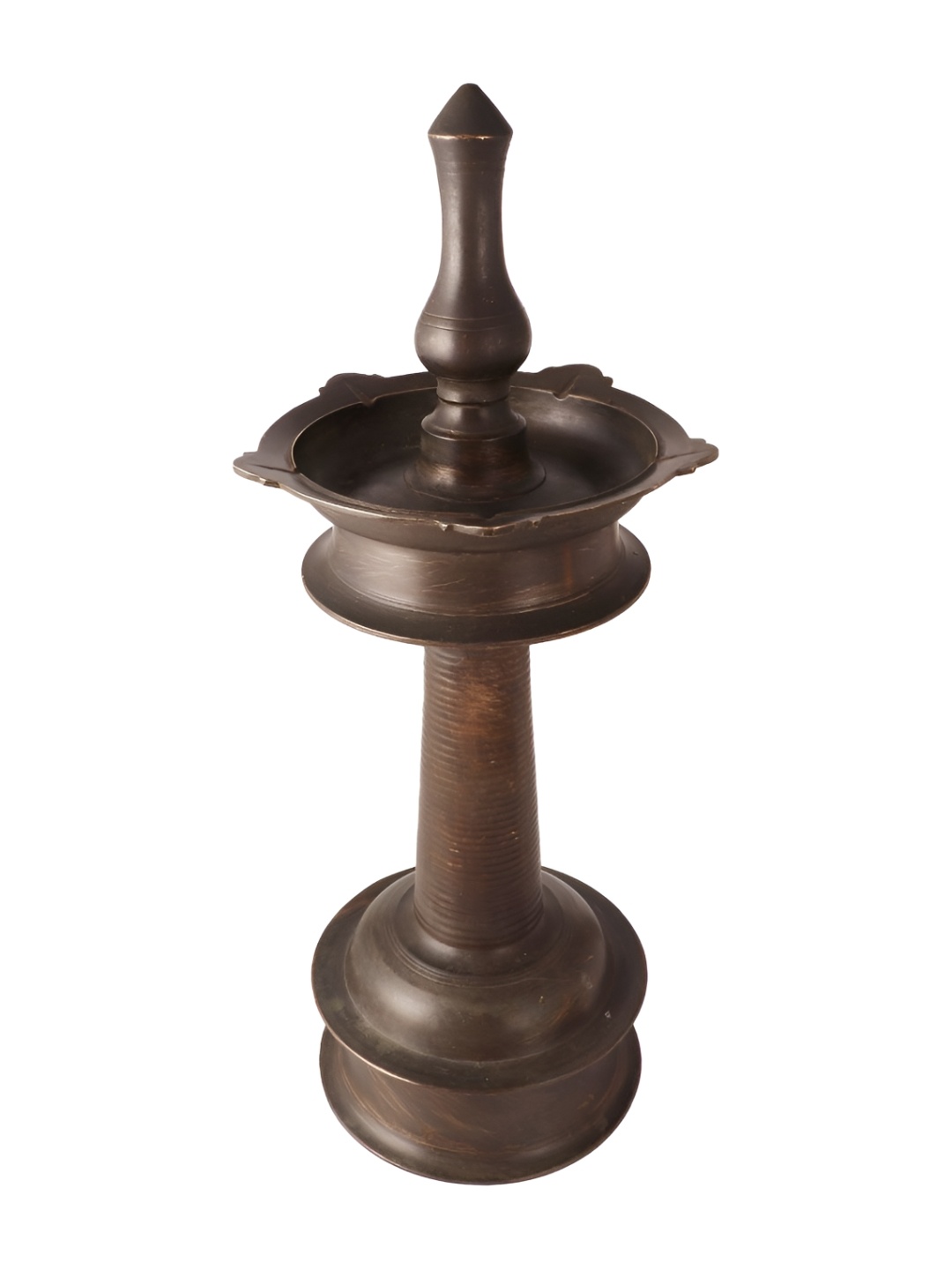 

Indianshelf Bronze Textured Antique Brass Diwali Standing Deepak Diya