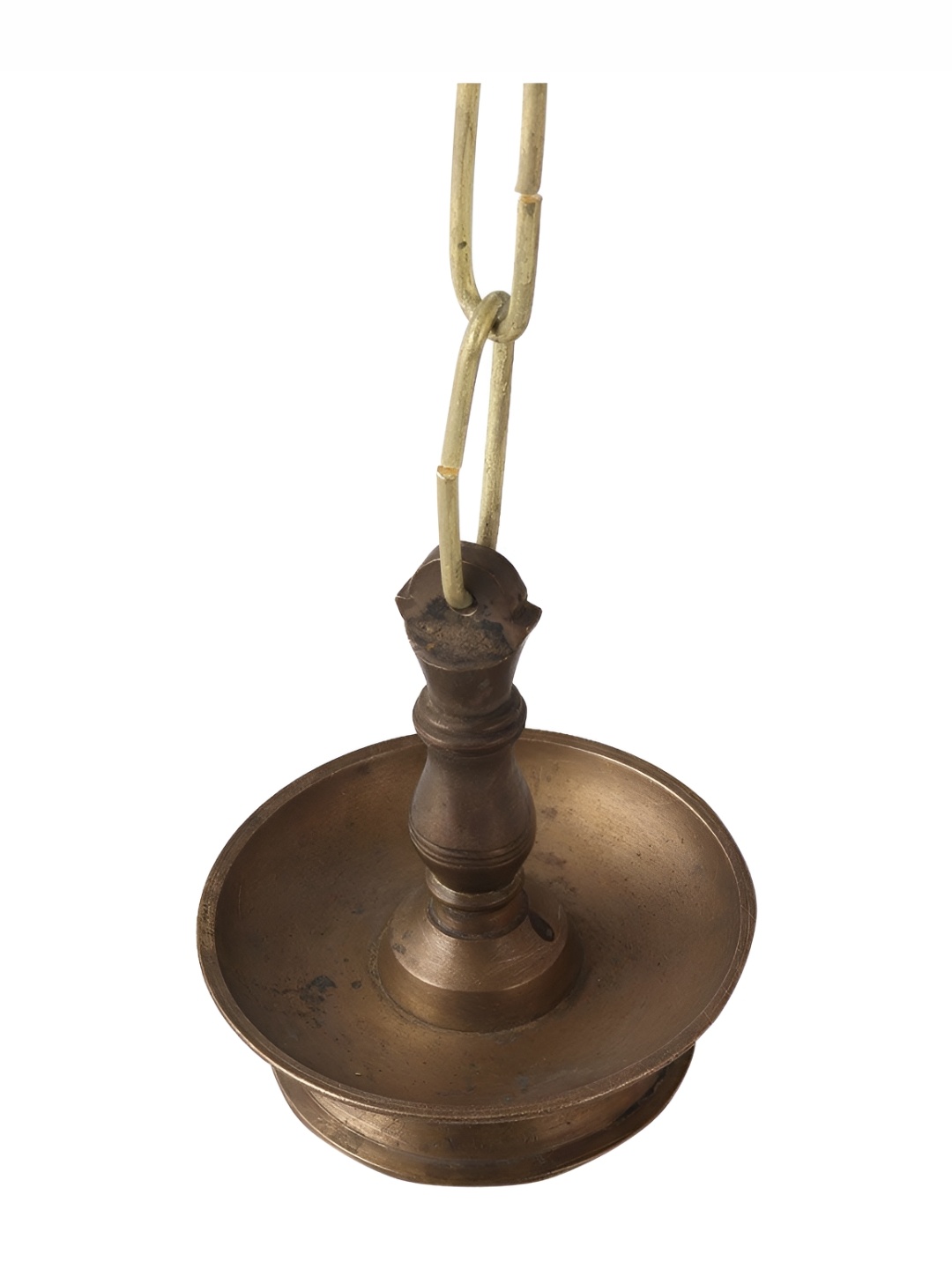 

Indianshelf Brown Brass Hanging Pooja Diya, Bronze