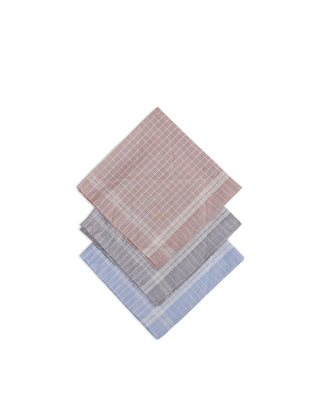 

Arrow Men Pack Of 3 Checked Pure Cotton Handkerchiefs, Pink