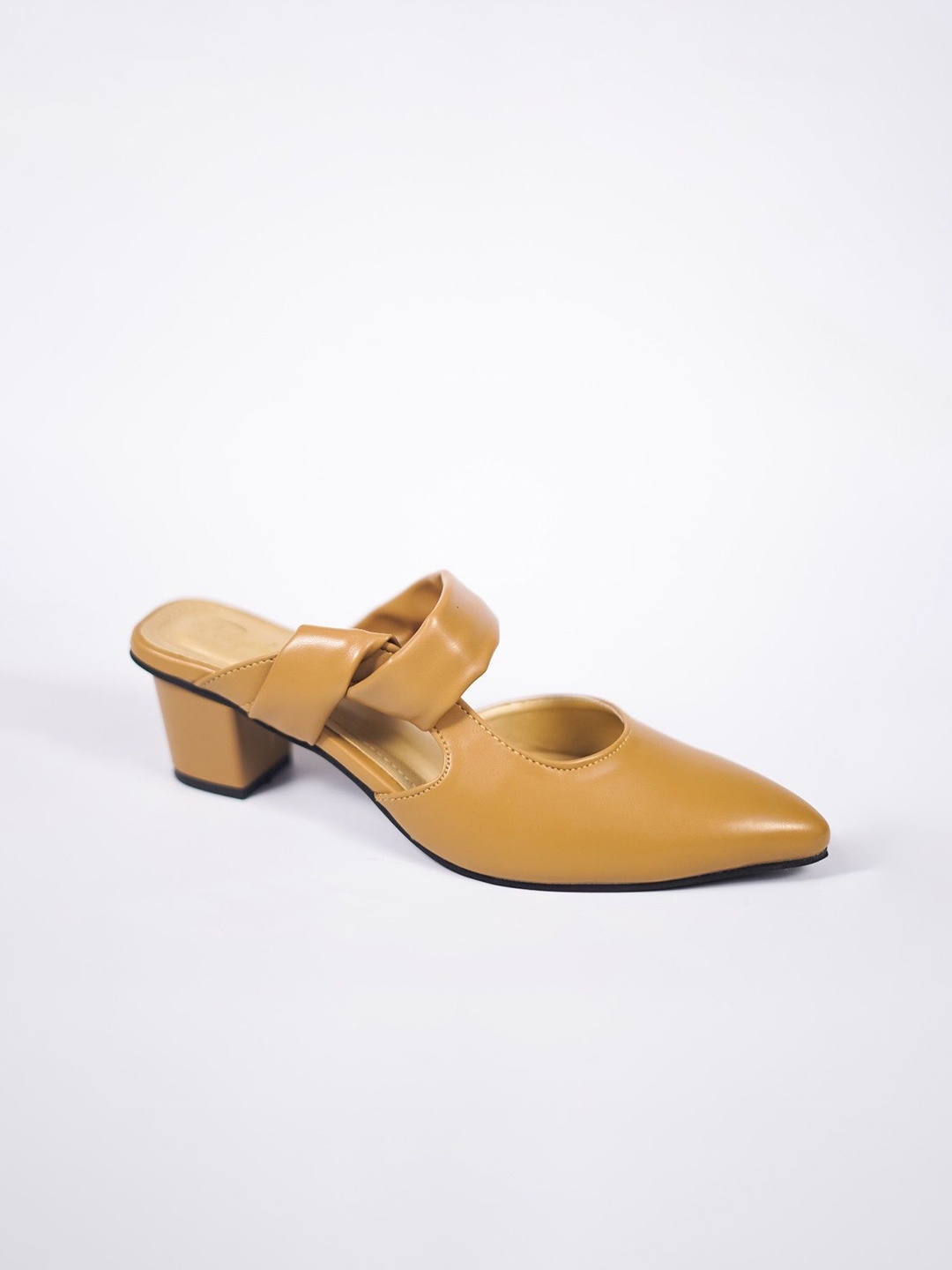 

PURPLEHUNT Women Block Heeled Mary Janes, Brown