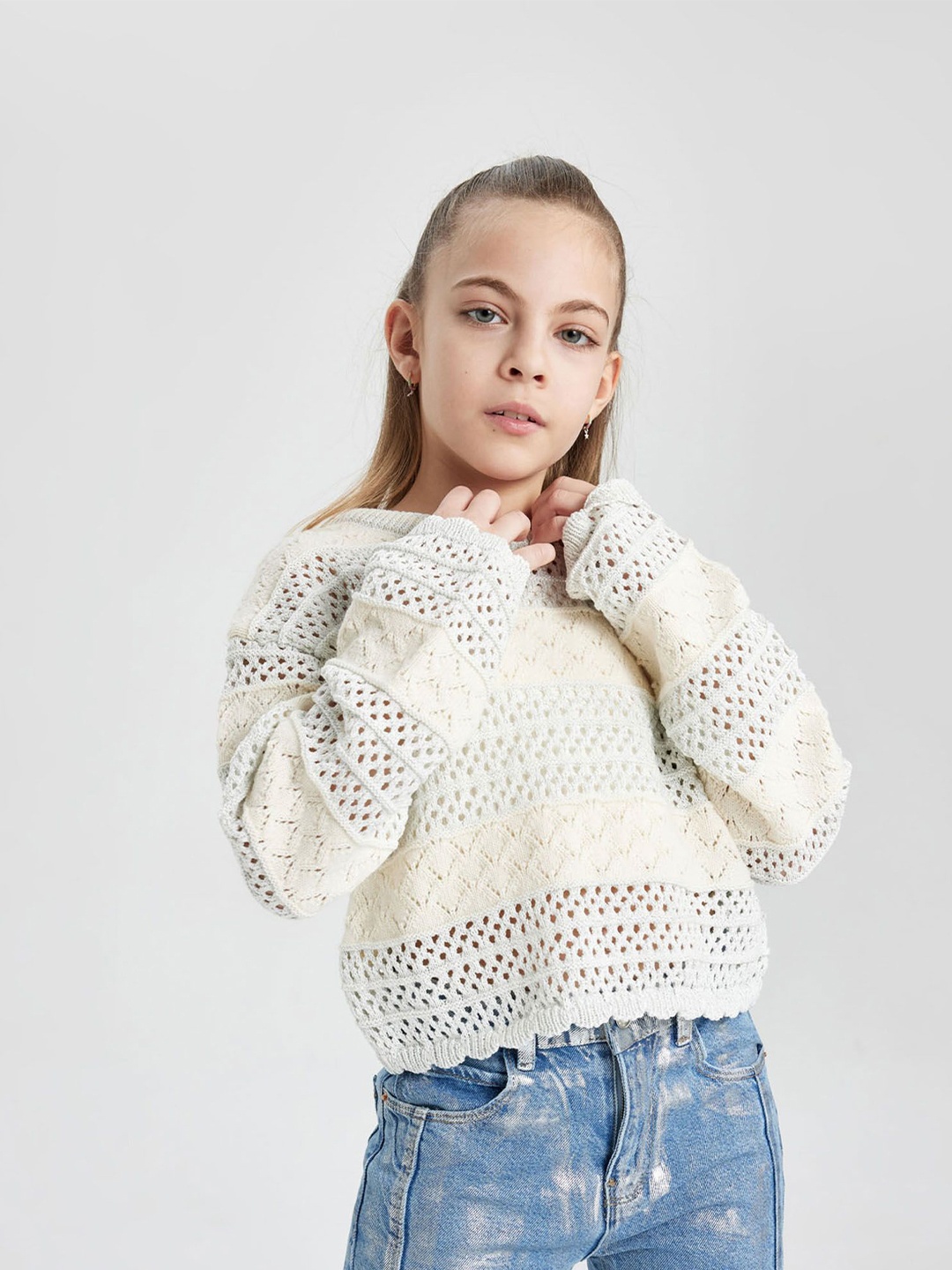 

DeFacto Girls Pullover, White