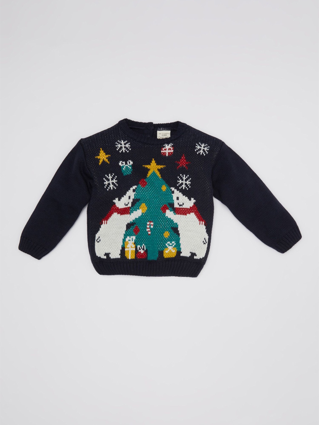 

DeFacto Boys Animal Printed Cardigan, Black