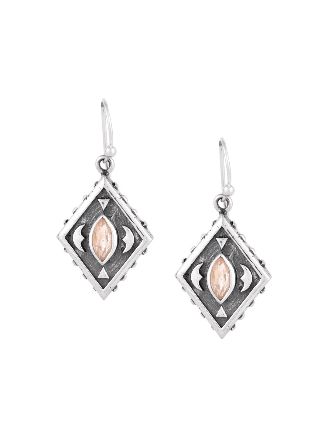 

Indianshelf 92.5 Sterling Silver Geometric Drop Earrings